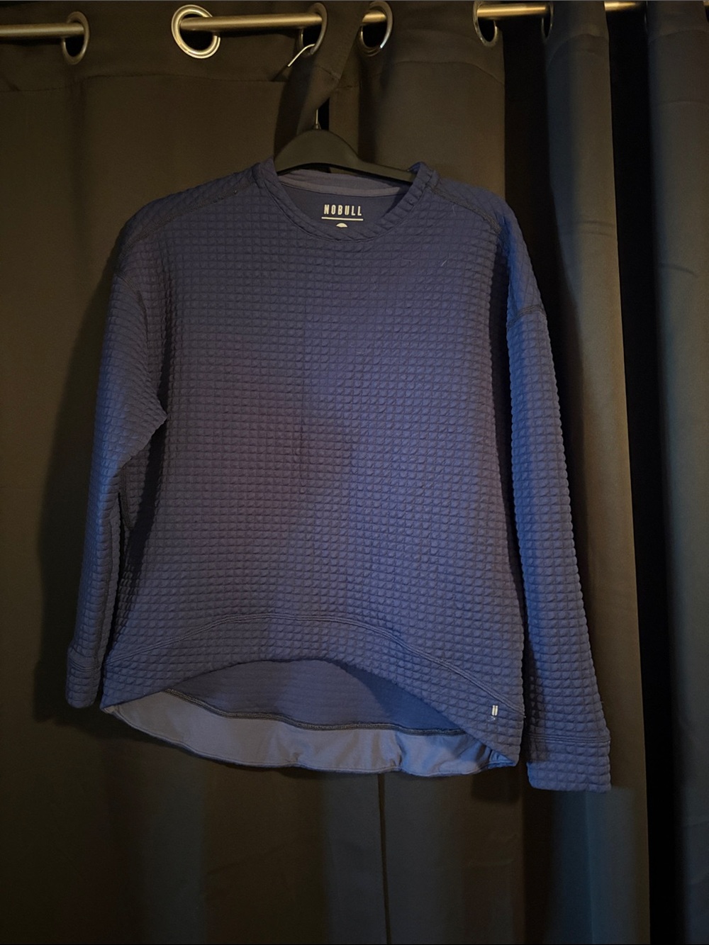NOBULL Navy Waffle-Knit Crewneck Sweater